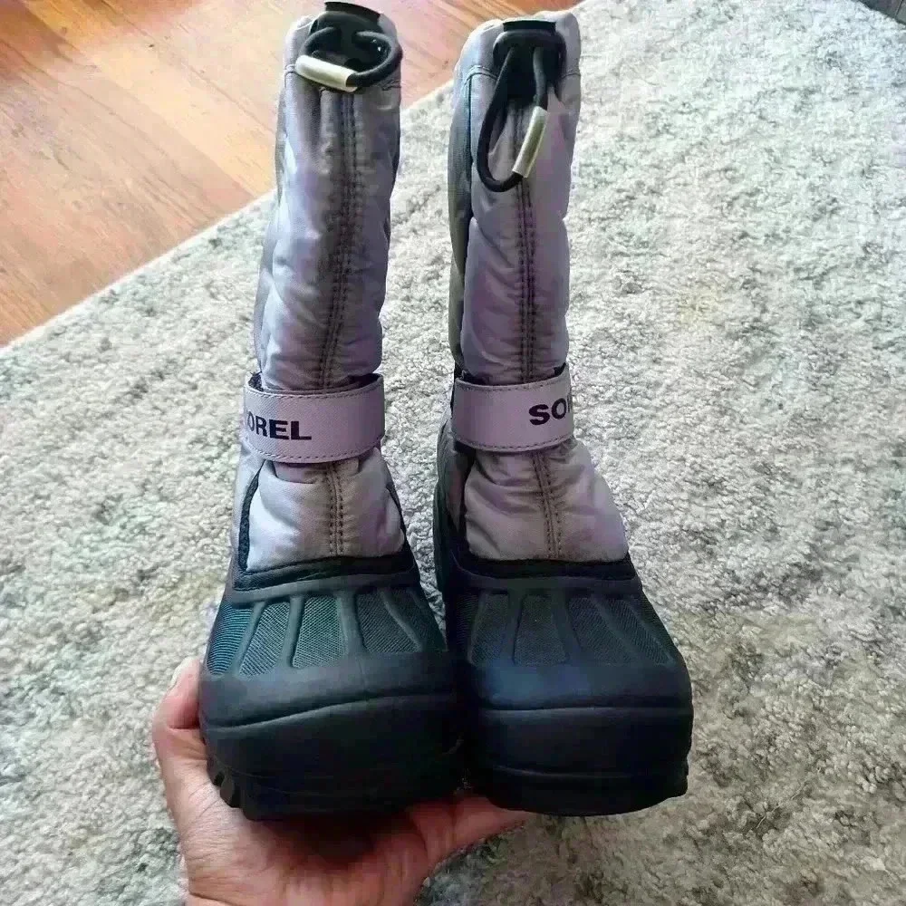 Sorel Youth Purple and Gray Flurry Snow Boots 3Y